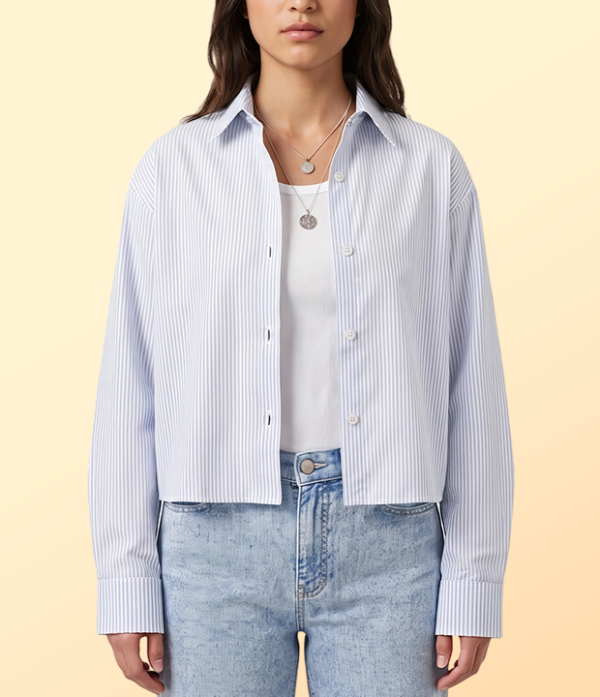 Cyan Pinstripe Shirt